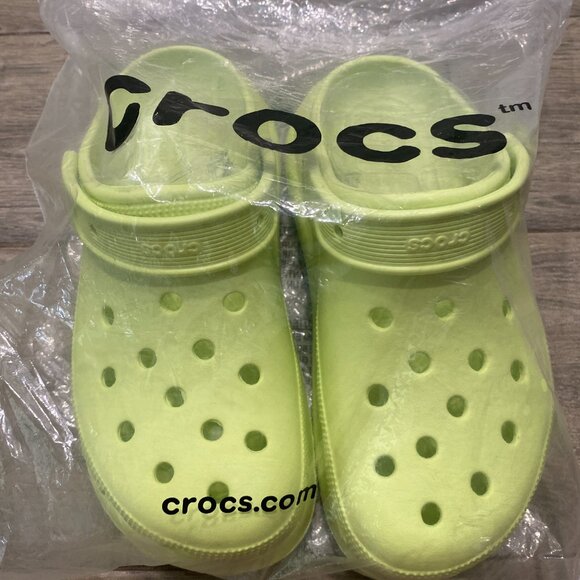 CROCS Shoes - Crocs Classic Crush Clog Lime Zest Size 8 Women